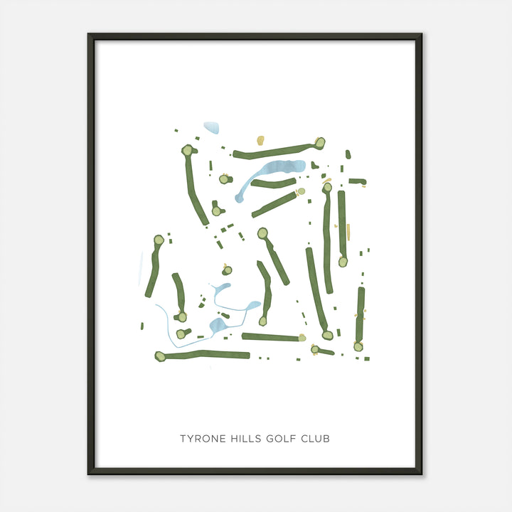 Print of Tyrone Hills Golf Club Modern Map