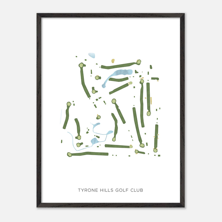 Print of Tyrone Hills Golf Club Modern Map