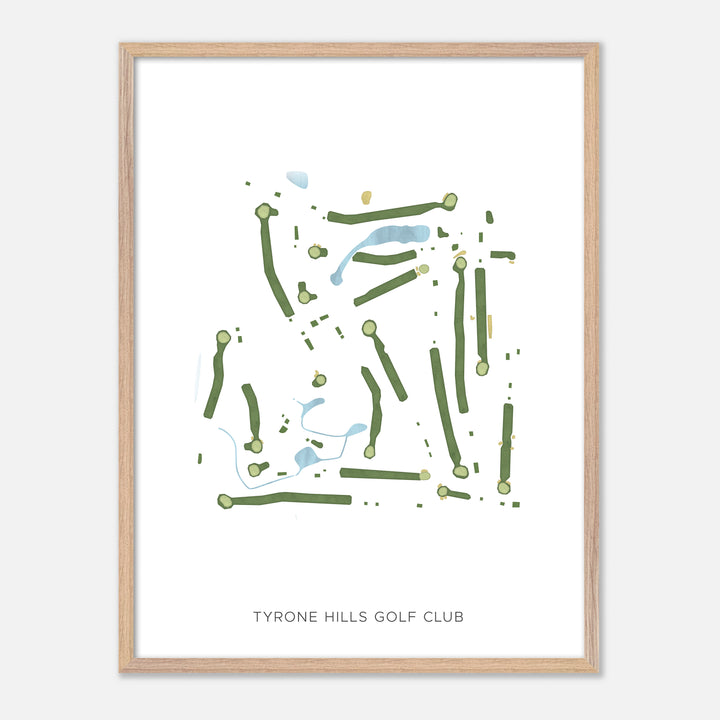 Print of Tyrone Hills Golf Club Modern Map