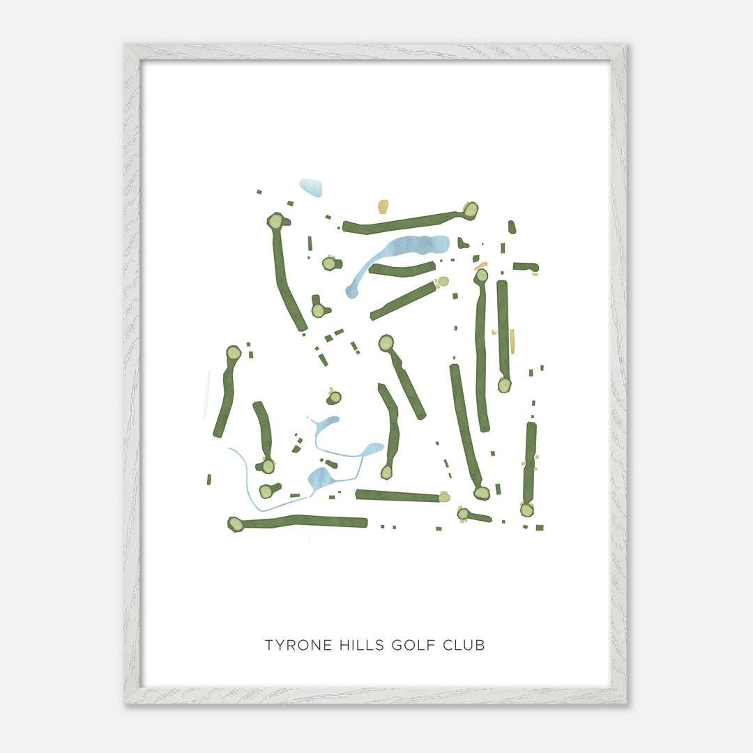 Print of Tyrone Hills Golf Club Modern Map