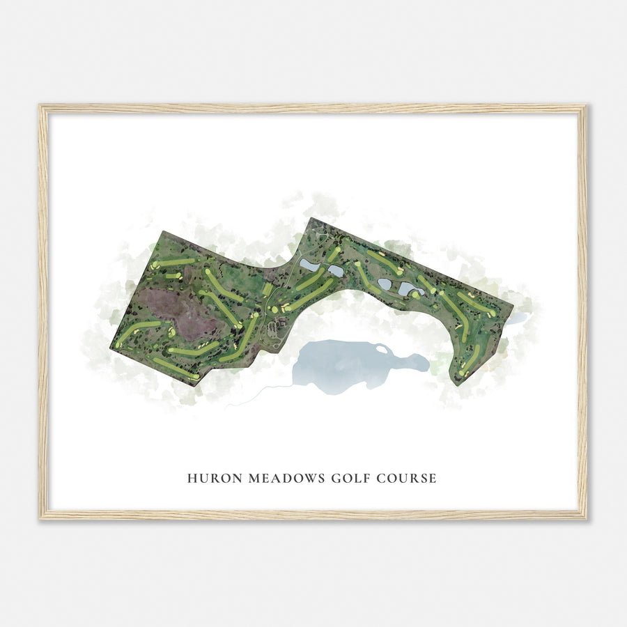 Print of Huron Meadows Golf Course Classic Map