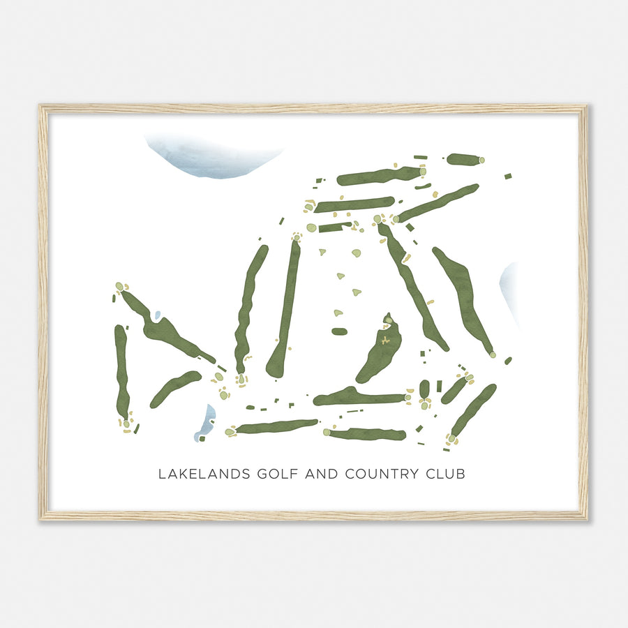Print of Lakelands Golf And Country Club Modern Map
