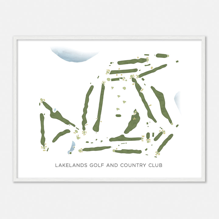 Print of Lakelands Golf And Country Club Modern Map