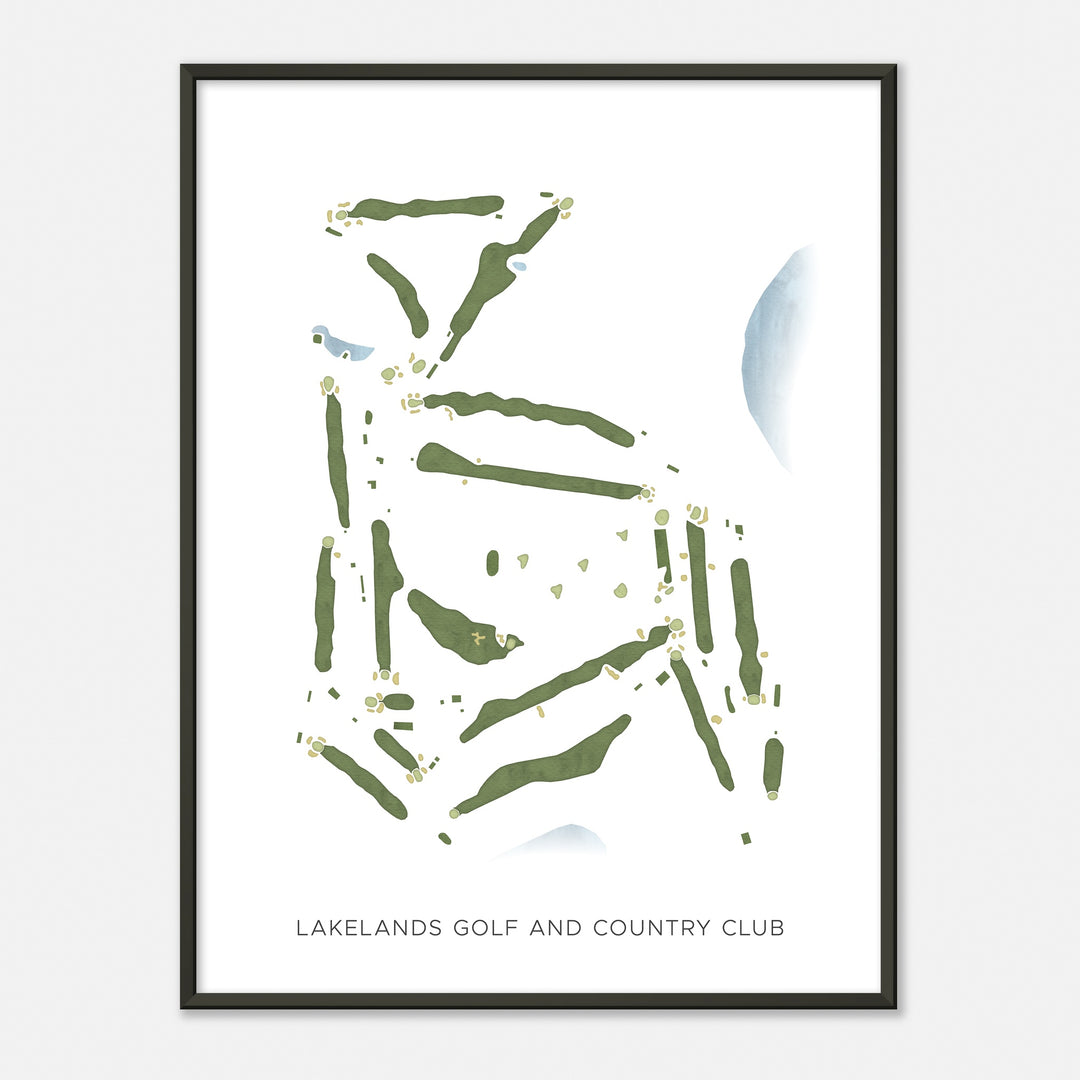 Print of Lakelands Golf And Country Club Modern Map