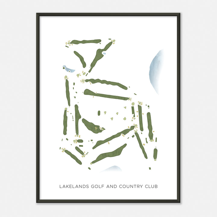 Print of Lakelands Golf And Country Club Modern Map