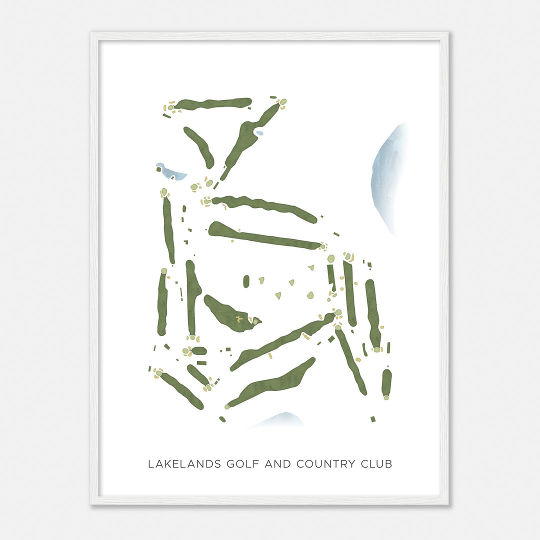 Print of Lakelands Golf And Country Club Modern Map