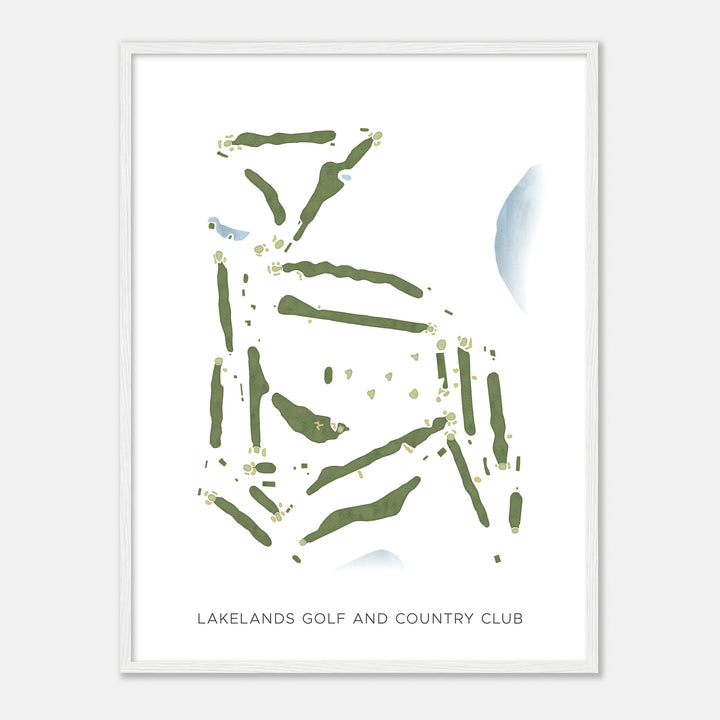Print of Lakelands Golf And Country Club Modern Map