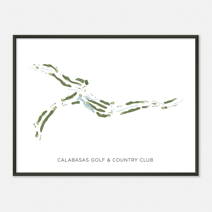 Print of Calabasas Golf & Country Club Modern Map