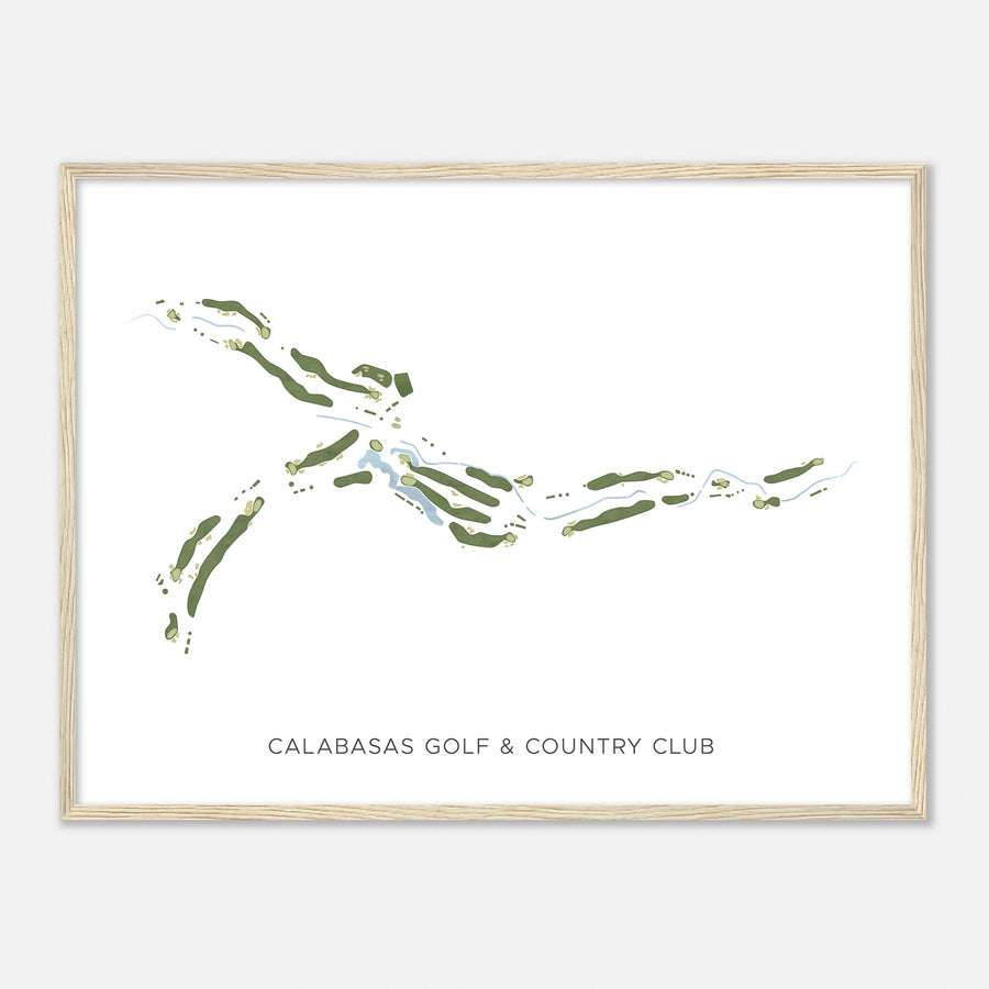 Print of Calabasas Golf & Country Club Modern Map