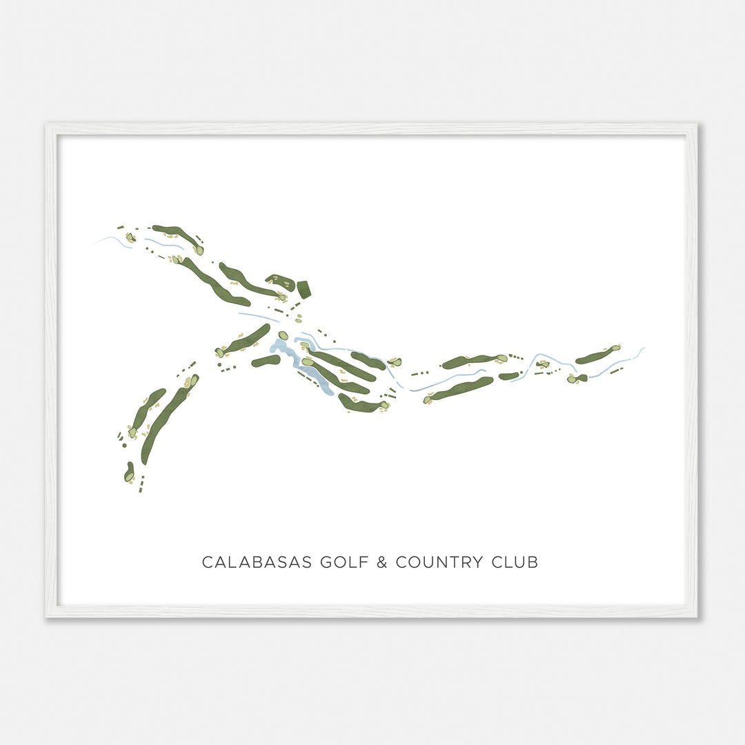 Print of Calabasas Golf & Country Club Modern Map