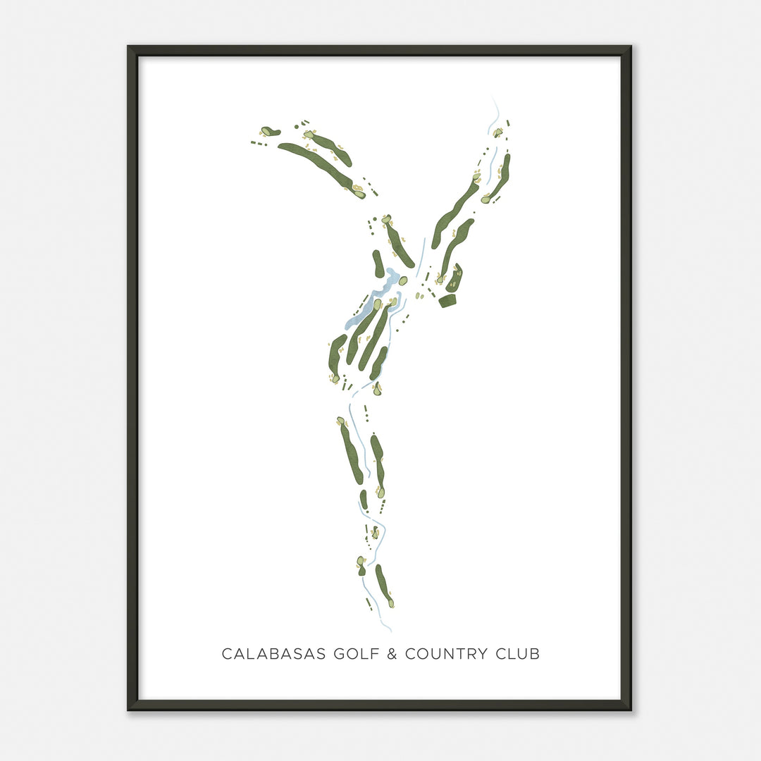 Print of Calabasas Golf & Country Club Modern Map