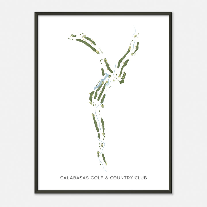Print of Calabasas Golf & Country Club Modern Map