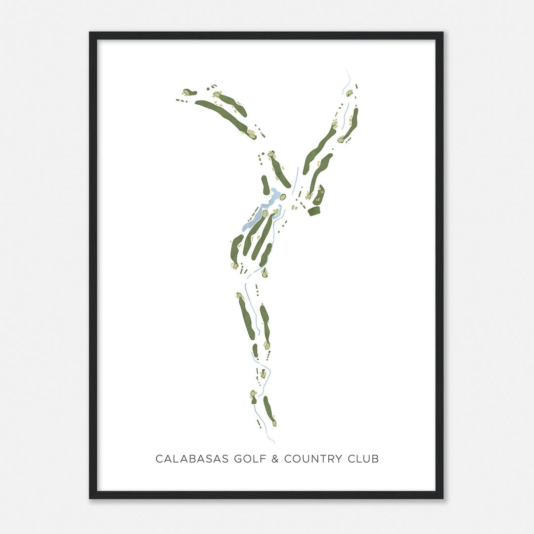 Print of Calabasas Golf & Country Club Modern Map