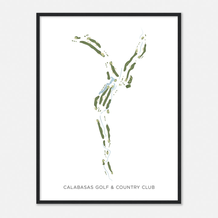 Print of Calabasas Golf & Country Club Modern Map