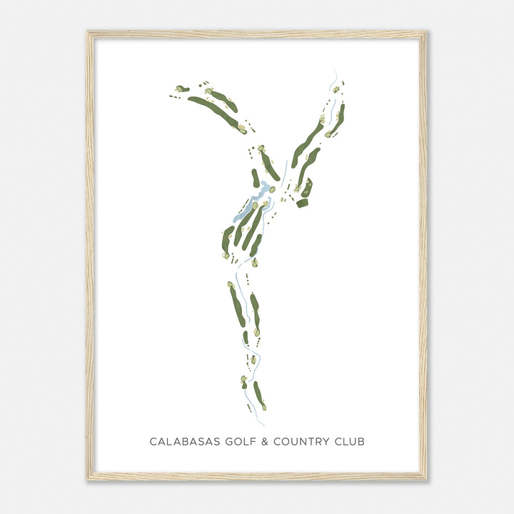 Print of Calabasas Golf & Country Club Modern Map
