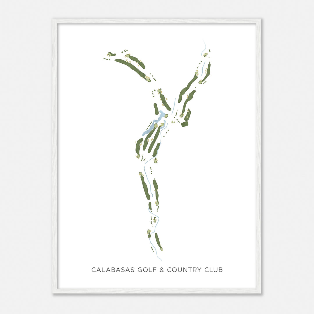 Print of Calabasas Golf & Country Club Modern Map