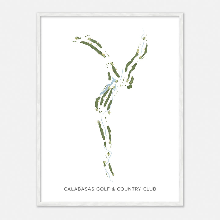 Print of Calabasas Golf & Country Club Modern Map
