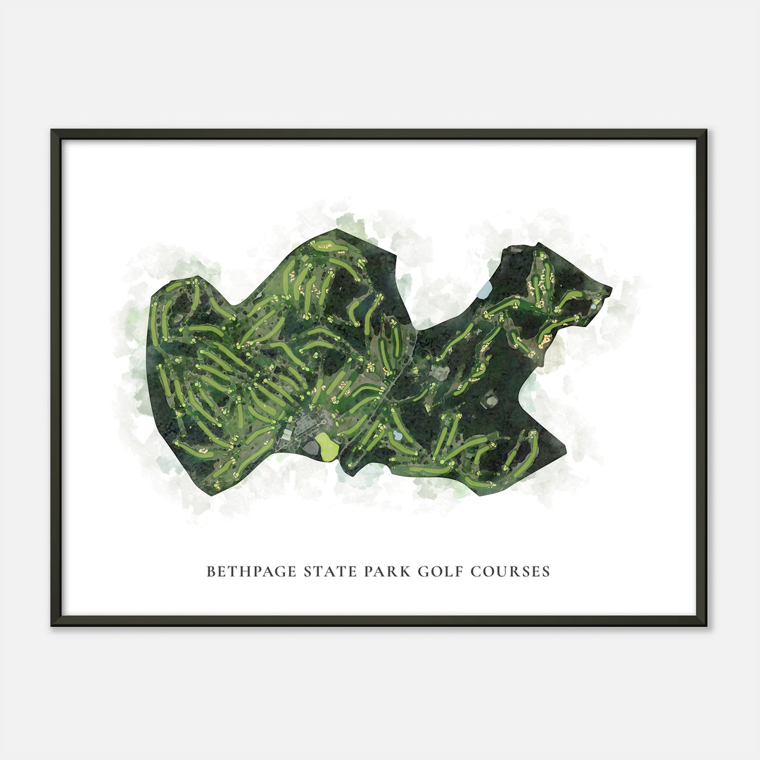 Print of Bethpage State Park Golf Courses Classic Map