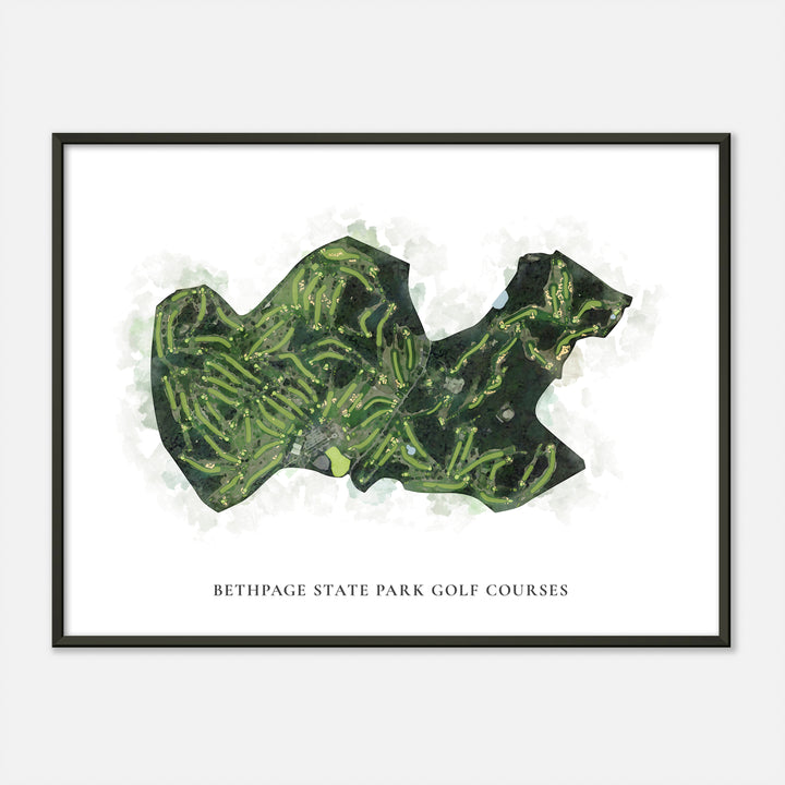Print of Bethpage State Park Golf Courses Classic Map