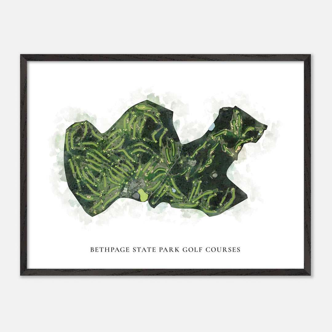 Print of Bethpage State Park Golf Courses Classic Map