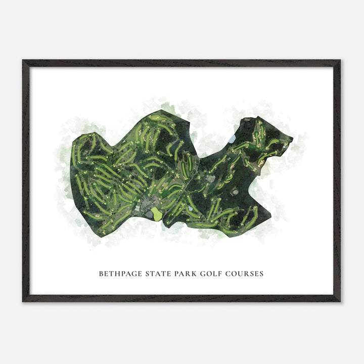 Print of Bethpage State Park Golf Courses Classic Map