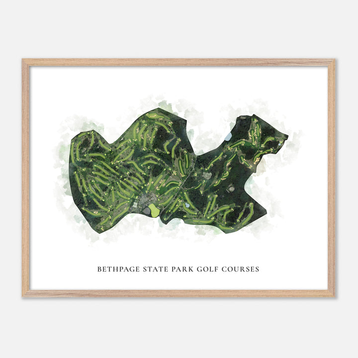 Print of Bethpage State Park Golf Courses Classic Map