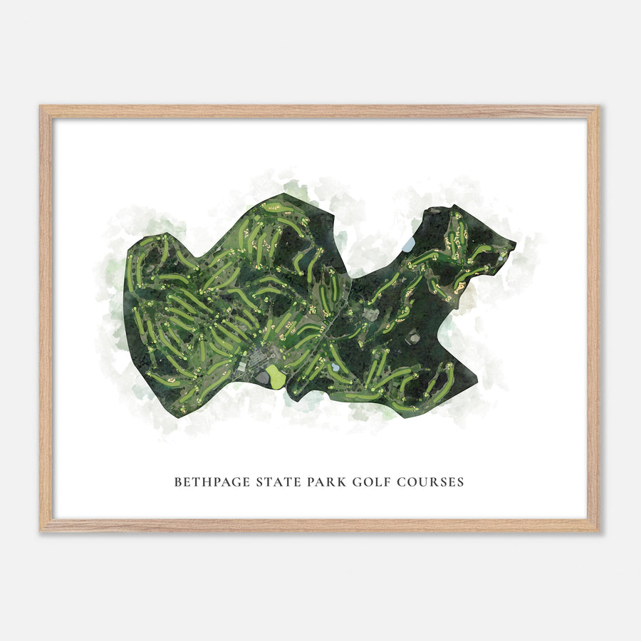 Print of Bethpage State Park Golf Courses Classic Map