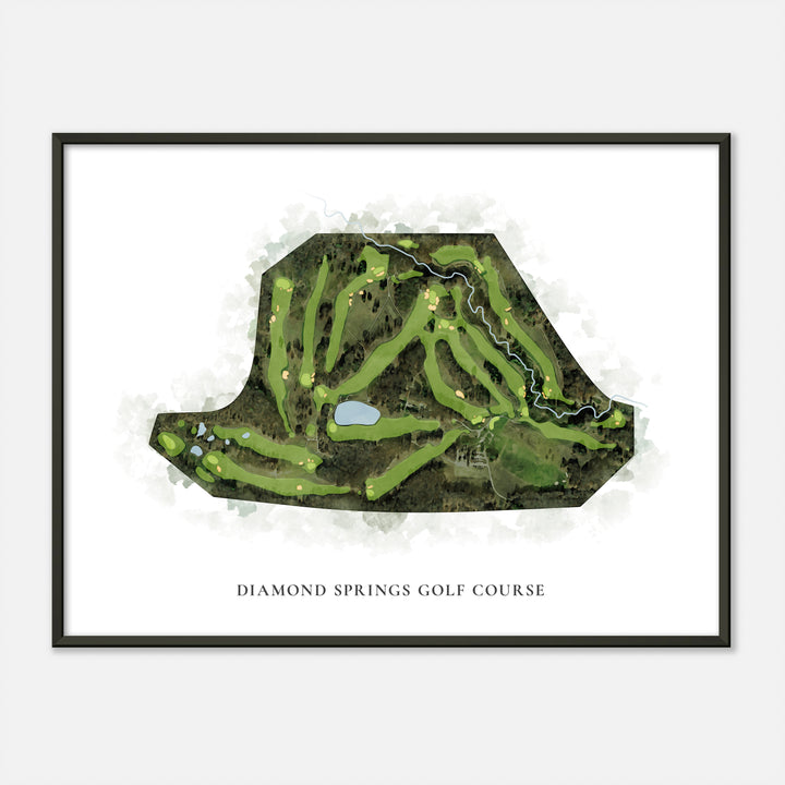 Print of Diamond Springs Golf Course Classic Map