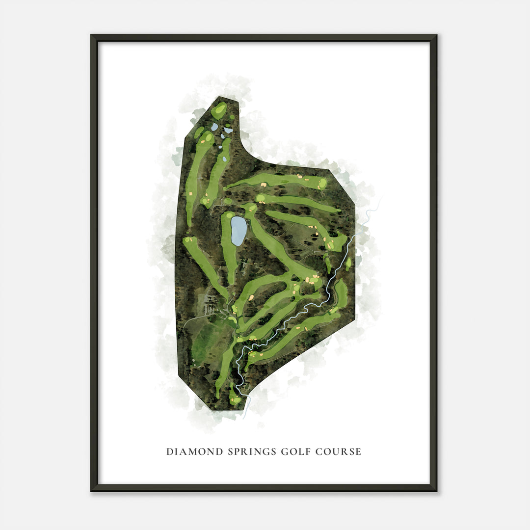 Print of Diamond Springs Golf Course Classic Map