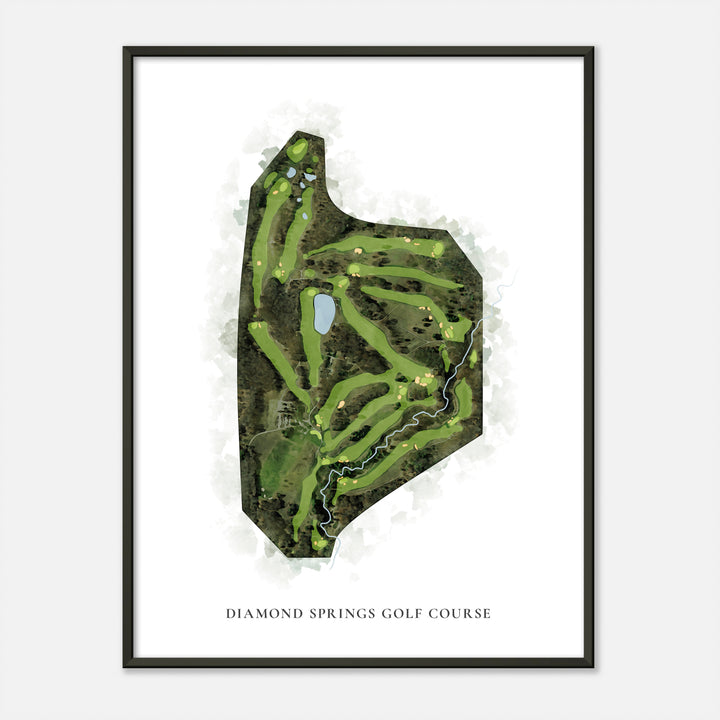 Print of Diamond Springs Golf Course Classic Map