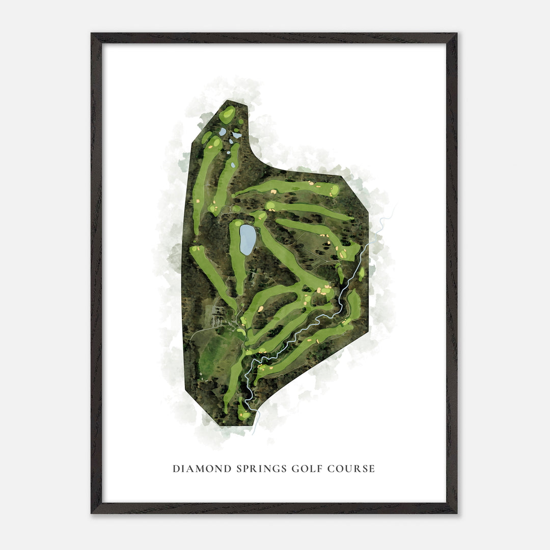 Print of Diamond Springs Golf Course Classic Map