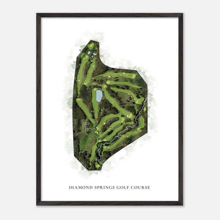 Print of Diamond Springs Golf Course Classic Map