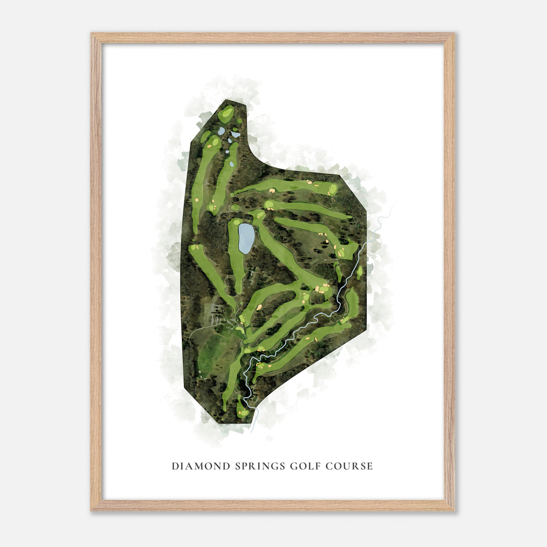 Print of Diamond Springs Golf Course Classic Map