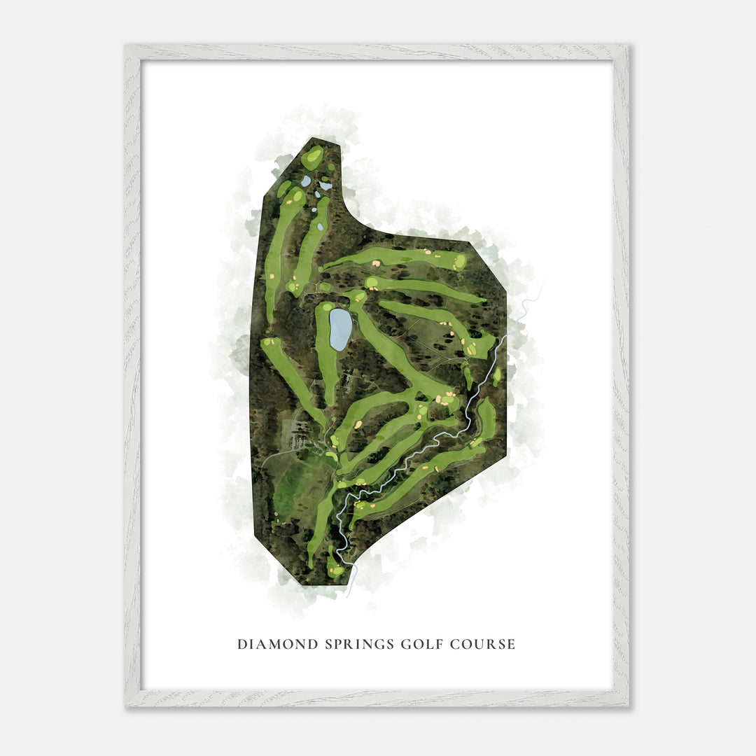 Print of Diamond Springs Golf Course Classic Map