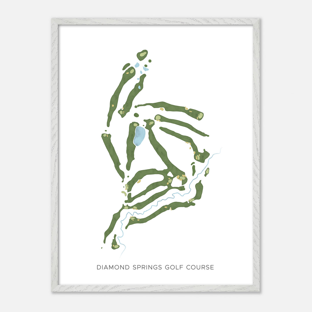 Print of Diamond Springs Golf Course Modern Map