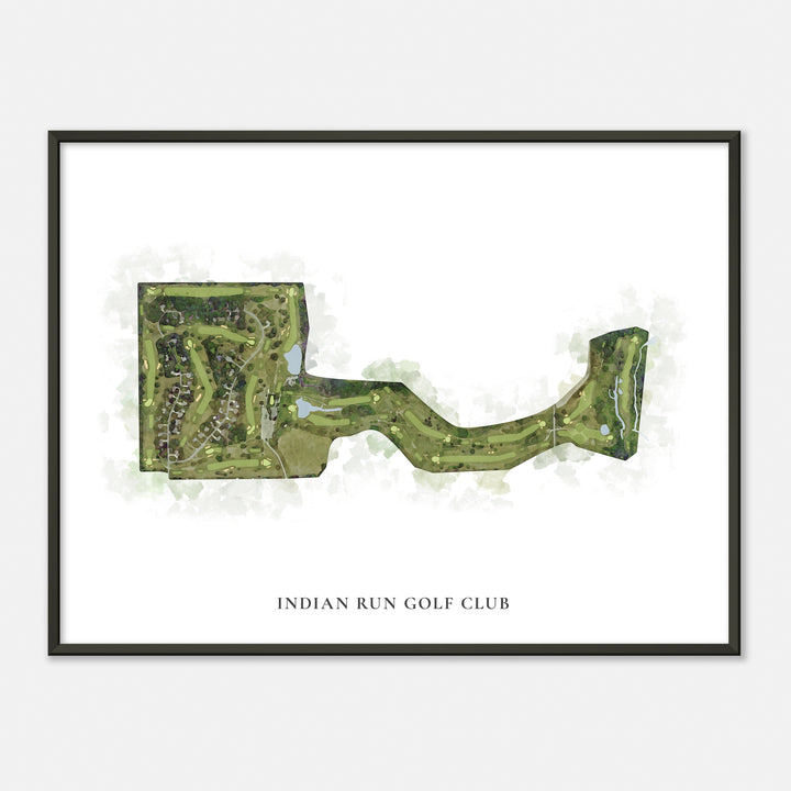 Print of Indian Run Golf Club Classic Map