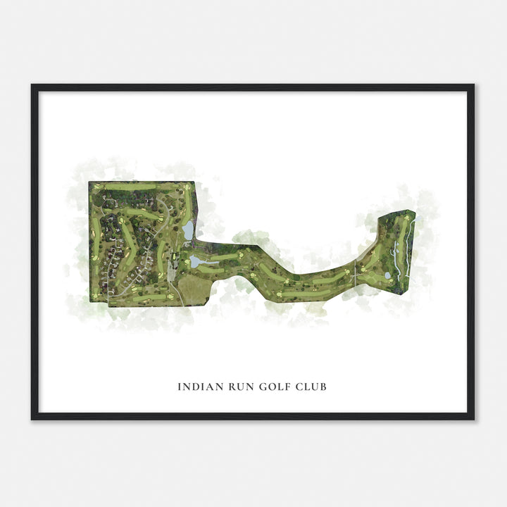 Print of Indian Run Golf Club Classic Map