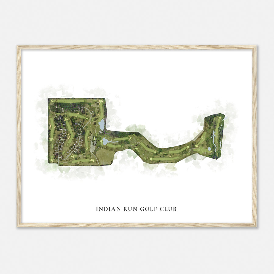Print of Indian Run Golf Club Classic Map