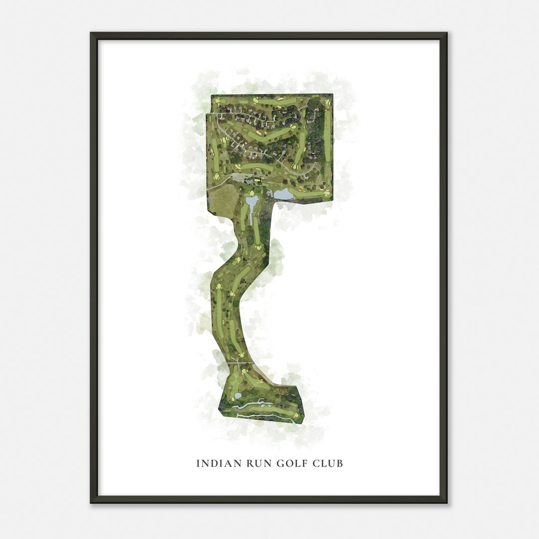 Print of Indian Run Golf Club Classic Map