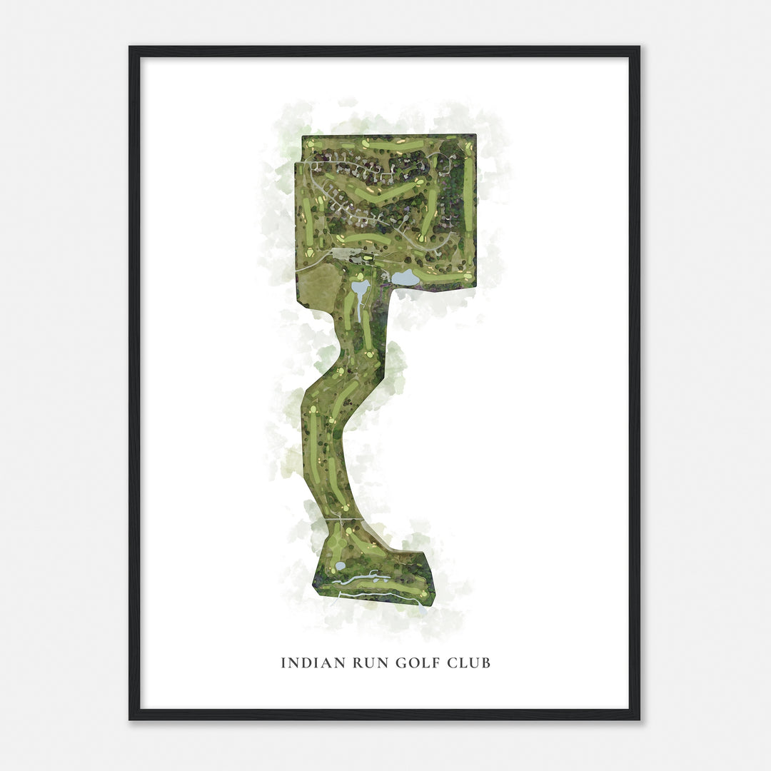 Print of Indian Run Golf Club Classic Map