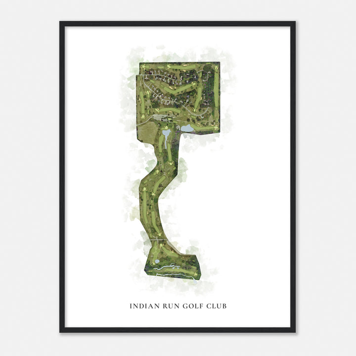 Print of Indian Run Golf Club Classic Map