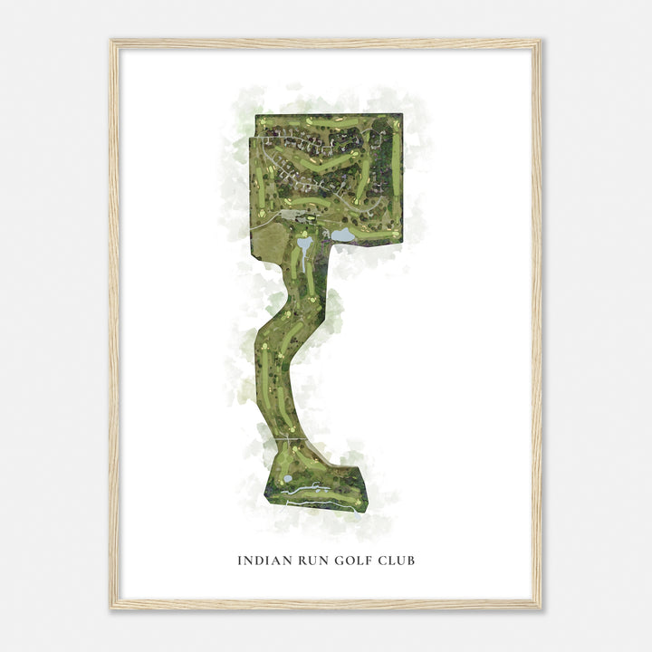 Print of Indian Run Golf Club Classic Map