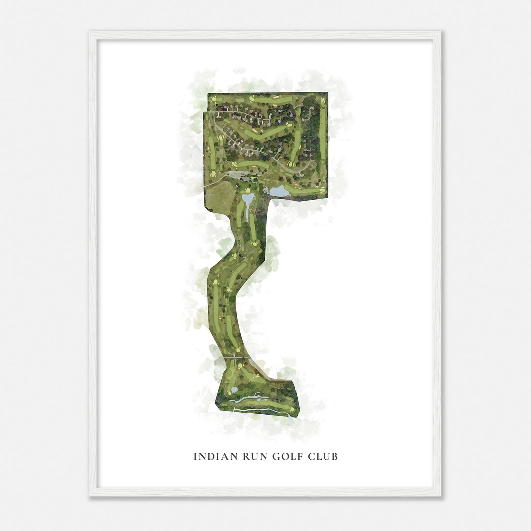 Print of Indian Run Golf Club Classic Map