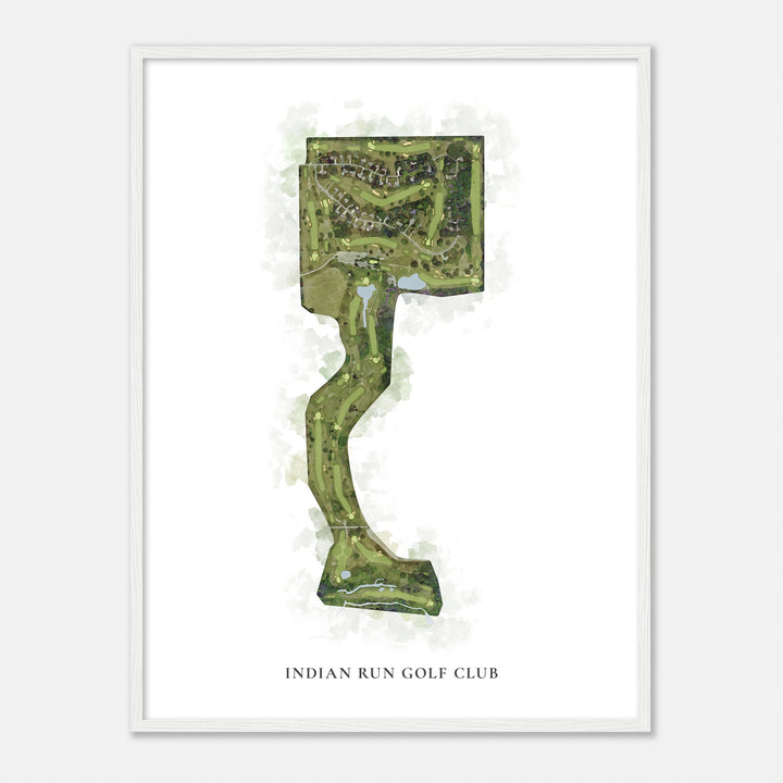 Print of Indian Run Golf Club Classic Map