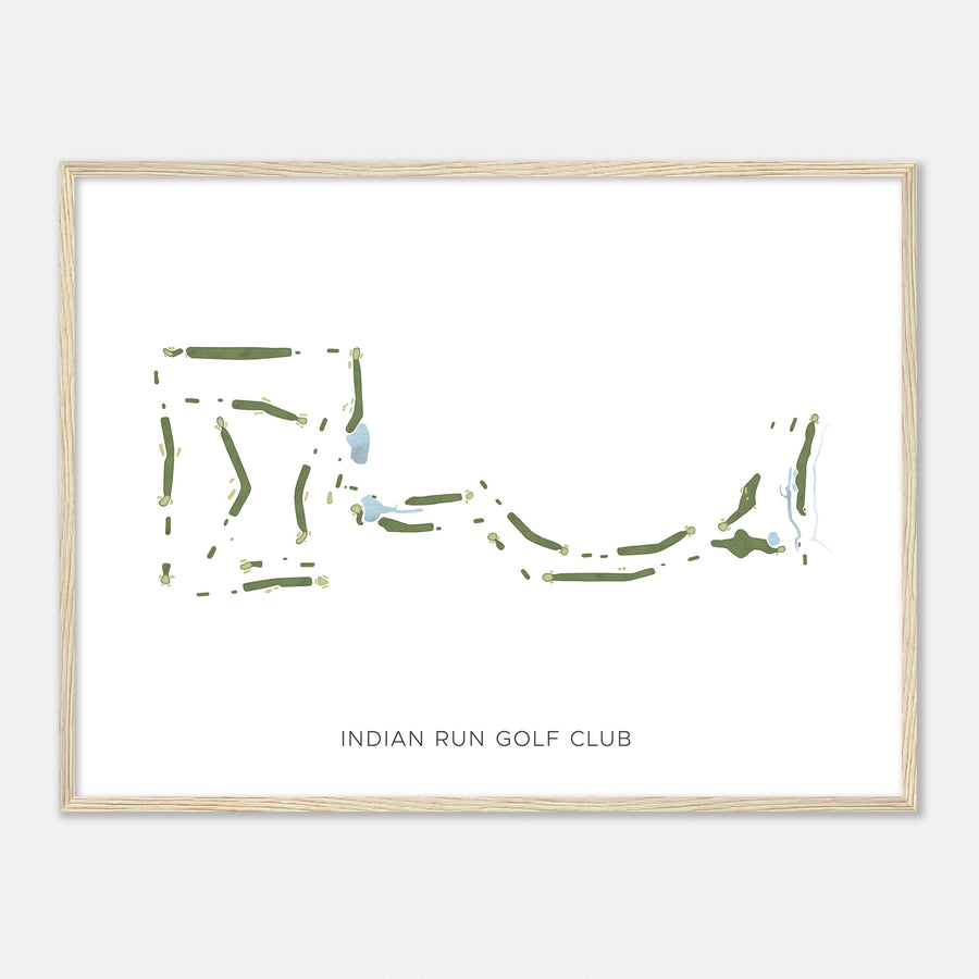 Print of Indian Run Golf Club Modern Map
