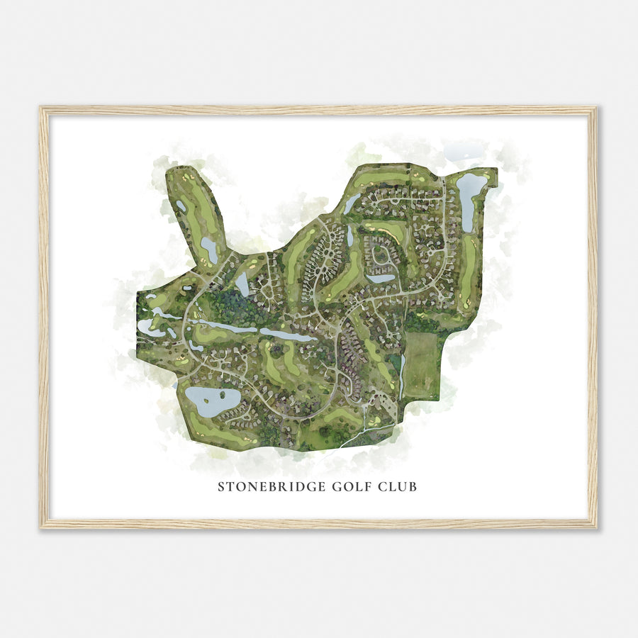 Print of Stonebridge Golf Club Classic Map