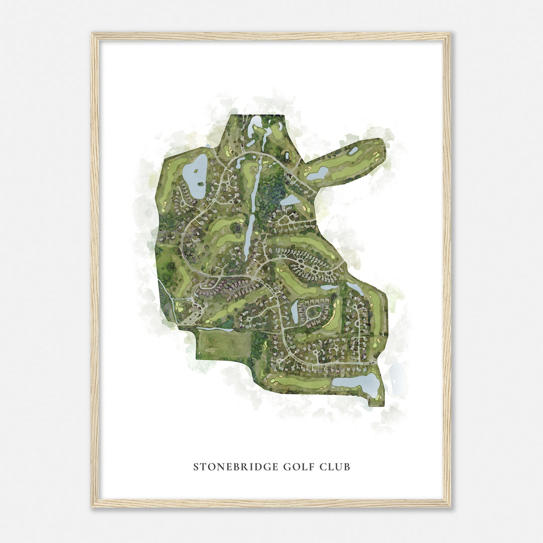Print of Stonebridge Golf Club Classic Map
