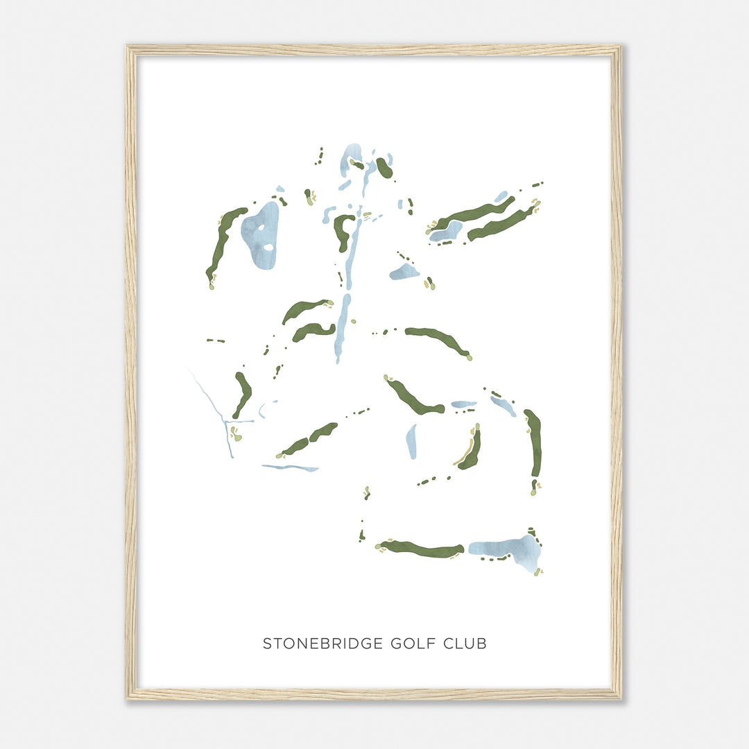 Print of Stonebridge Golf Club Modern Map