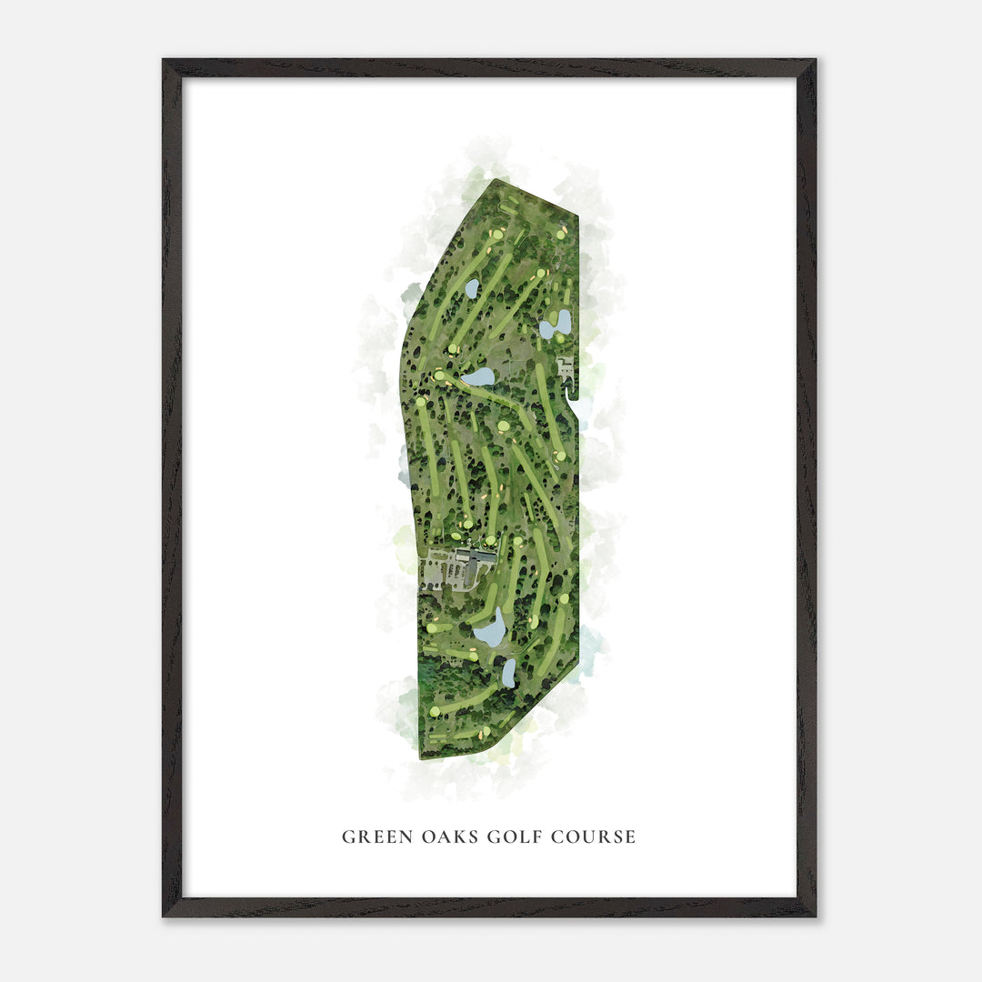 Print of Green Oaks Golf Course Classic Map