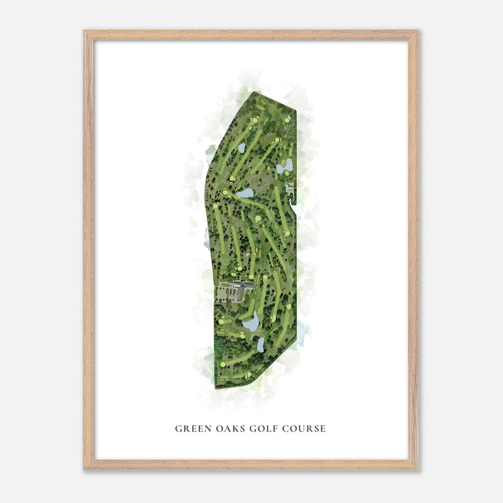 Print of Green Oaks Golf Course Classic Map